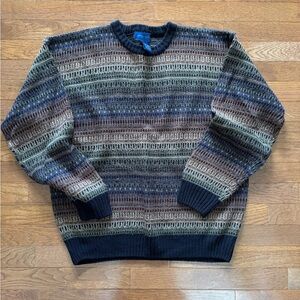 Vintage 80’s Knit Crewneck Striped Sweater